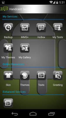 Скриншот приложения Handcent 6 Skin Android - №4