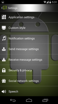 Скриншот приложения Handcent 6 Skin Android - №5