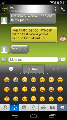 Скриншот приложения Handcent 6 Skin Android - №6
