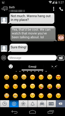 Скриншот приложения Handcent 6 Skin Darkness - №6