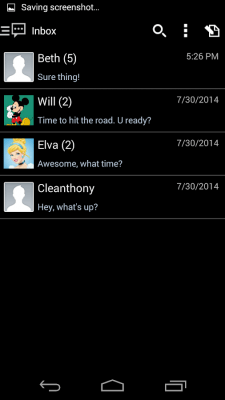 Скриншот приложения Handcent 6 Skin Darkness - №7