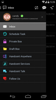 Скриншот приложения Handcent 6 Skin Darkness - №8