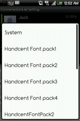 Скриншот приложения Handcent Font Pack4 - №2