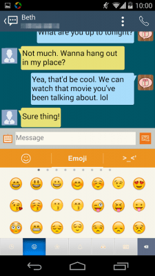 Скриншот приложения Handcent S5 Style Skin - №5