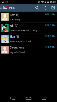 Скриншот приложения Handcent S5 Style Skin - №7