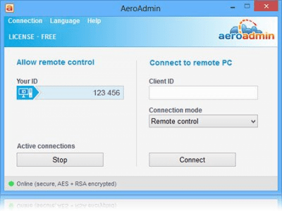 Скриншот приложения AeroAdmin Free - №4