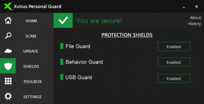 Скриншот приложения Xvirus Personal Guard - №2