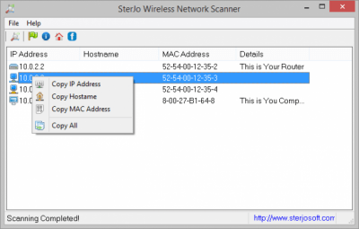 Скриншот приложения SterJo Wireless Network Scanner - №2