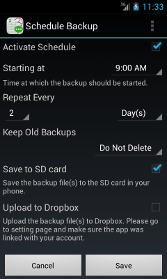Скриншот приложения SMSToExcel Backup SMS in Excel - №6