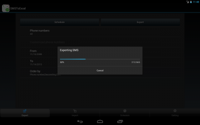 Скриншот приложения SMSToExcel Backup SMS in Excel - №10