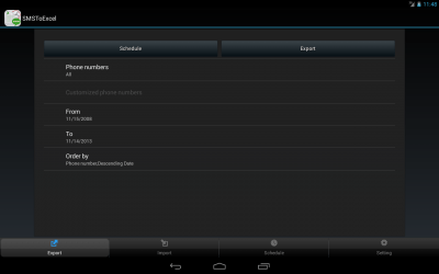Скриншот приложения SMSToExcel Backup SMS in Excel - №11