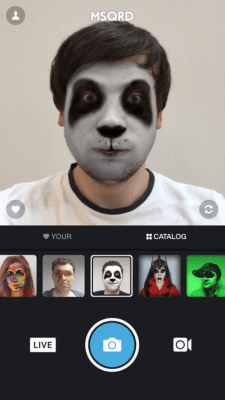Скриншот приложения MSQRD — Живые эффекты и обмен лицами - №1
