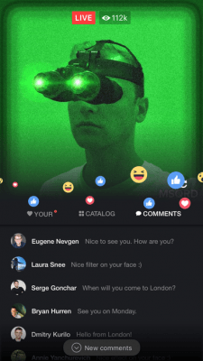 Скриншот приложения MSQRD — Живые эффекты и обмен лицами - №4