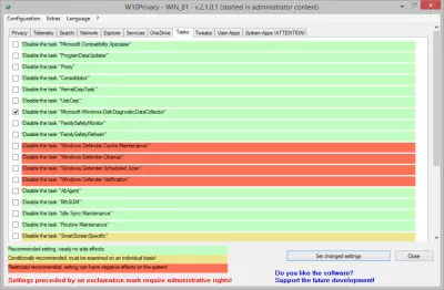 Скриншот приложения W10Privacy - №1