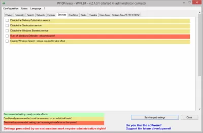 Скриншот приложения W10Privacy - №4