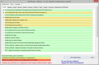 Скриншот приложения W10Privacy - №5
