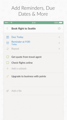 Скриншот приложения Wunderlist: списки текущих дел - №10