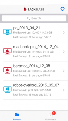 Скриншот приложения Backblaze - №5