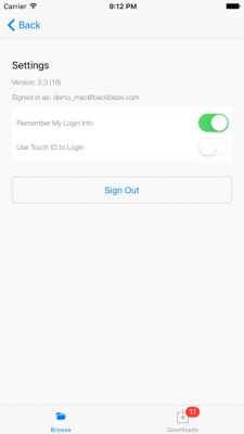 Скриншот приложения Backblaze - №6