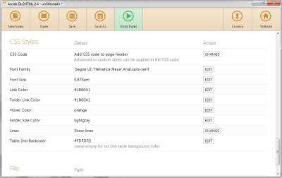 Скриншот приложения Arclab Dir2HTML - №3