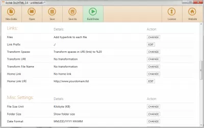 Скриншот приложения Arclab Dir2HTML - №4