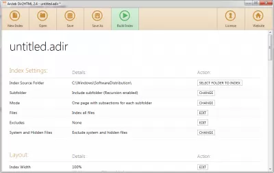 Скриншот приложения Arclab Dir2HTML - №5