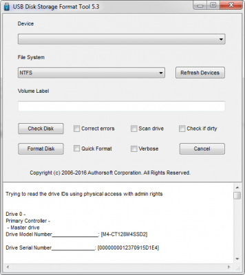 Скриншот приложения USB Disk Storage Format Tool - №2