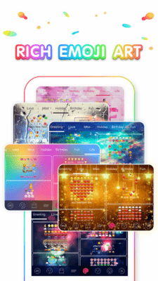 Скриншот приложения Rainbow Keyboard - Emojis, GIF, Wallpaper, Theme - №3