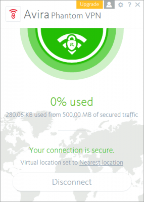 Скриншот приложения Avira Phantom VPN - №3