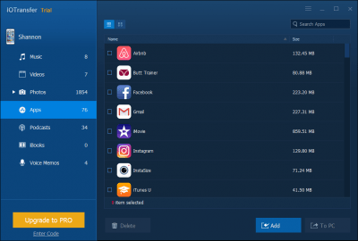 Скриншот приложения IOTransfer - №5