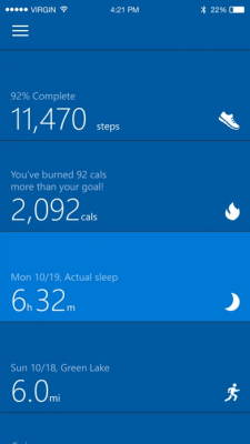 Скриншот приложения Microsoft Band - №1