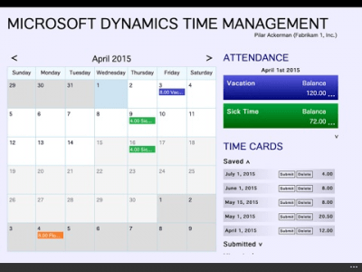 Скриншот приложения Microsoft Dynamics Time Management - №1