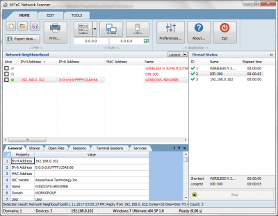 Скриншот приложения MiTeC Network Scanner - №1