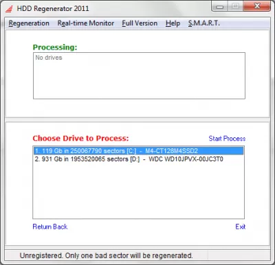 Скриншот приложения HDD Regenerator - №3