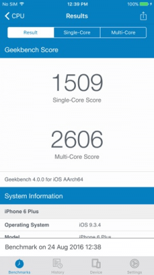 Скриншот приложения Geekbench 4 - №1