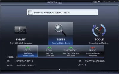 Скриншот приложения HDDScan - №2