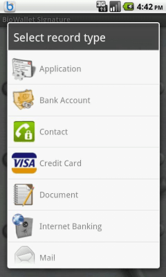 Скриншот приложения BioWallet Signature - №4