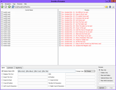 Скриншот приложения Inviska Rename - №4