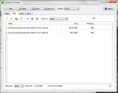 Скриншот приложения Torrent File Editor - №2