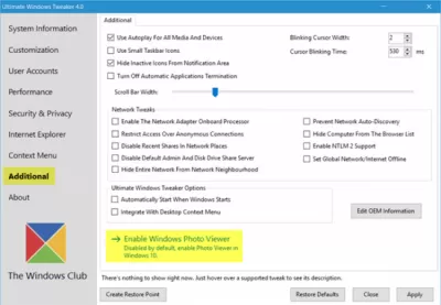 Скриншот приложения Ultimate Windows Tweaker - №4