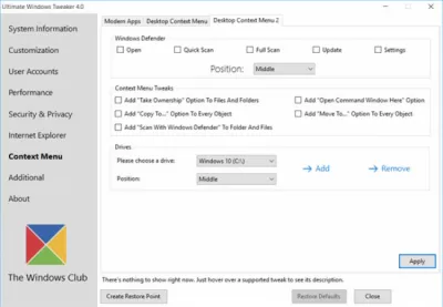 Скриншот приложения Ultimate Windows Tweaker - №5
