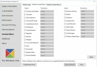 Скриншот приложения Ultimate Windows Tweaker - №6