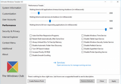 Скриншот приложения Ultimate Windows Tweaker - №11