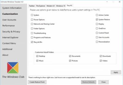 Скриншот приложения Ultimate Windows Tweaker - №12