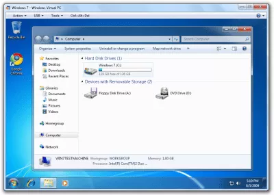 Скриншот приложения Windows Virtual PC - №2