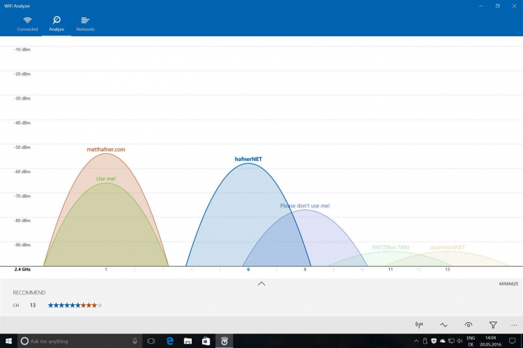 wifi spectrum analyzer windows