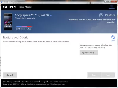 Скриншот приложения Sony Xperia Companion - №2