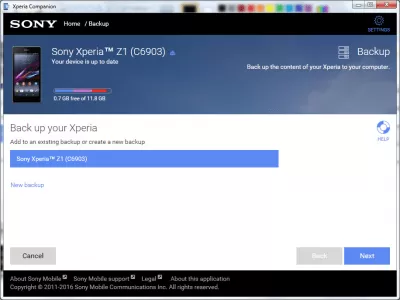 Скриншот приложения Sony Xperia Companion - №3
