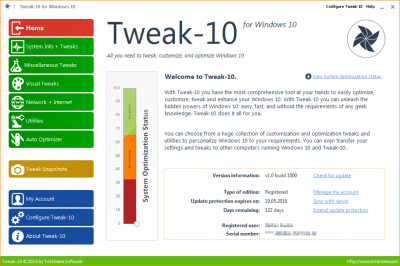 Скриншот приложения Tweak-10 - №1