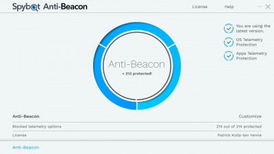 Скриншот приложения Spybot Anti-Beacon - №1